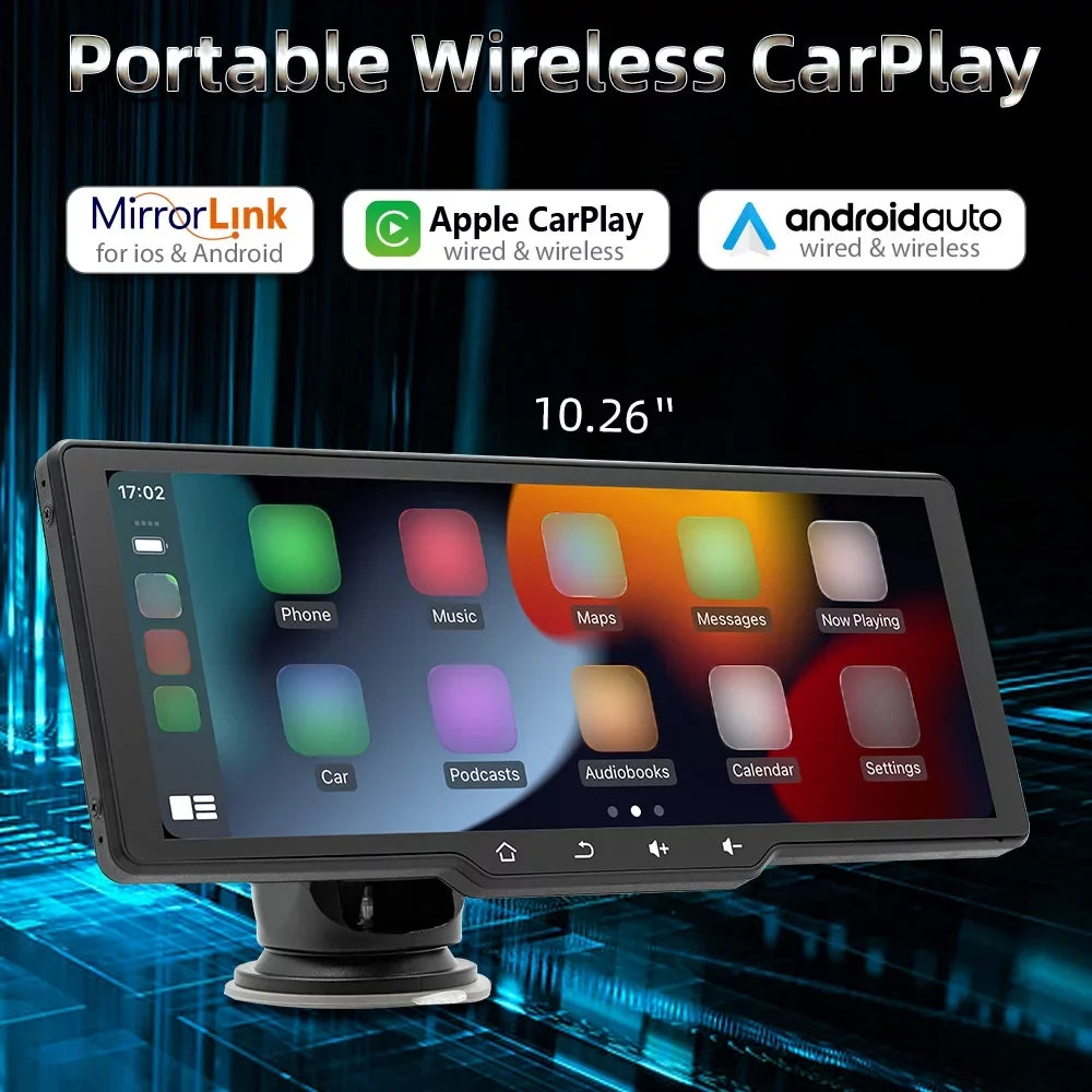 Camcorder, Car Rearview Auto Andoer Car Wireless Player MultiMedia and Camera with movable CarPlay, Camera