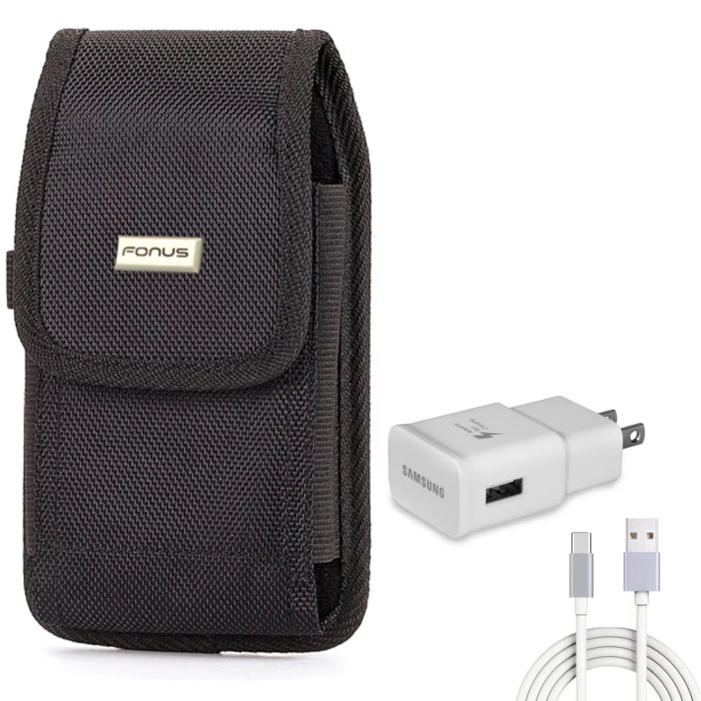 Rugged Xiaomi Holster w 10 Cable Pro, Max Charger Axon Prime Note Type-C Home Mi - Fast 10 X1 for 6ft 9T 7 Z 5G Pro, Case 10, Belt 11 2S Blade Redmi ZTE Clip USB