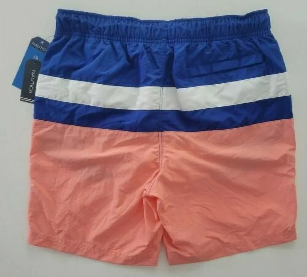 Trunks Colorblocked T01131 Swim 8" Pale Nautica in Coral-XL Men's