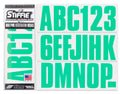 Personal Decals Watercraft Letters Stickers PWC 3" STIFFIE for Uniline Numbers & Green Identification SeaFoam Marine & Alpha-Numeric Boats Kit Registration Custom
