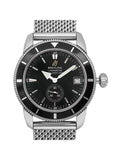 Black Steel A3732024-B869SS Heritage 38mm Dial Mens SuperOcean Breitling Watch