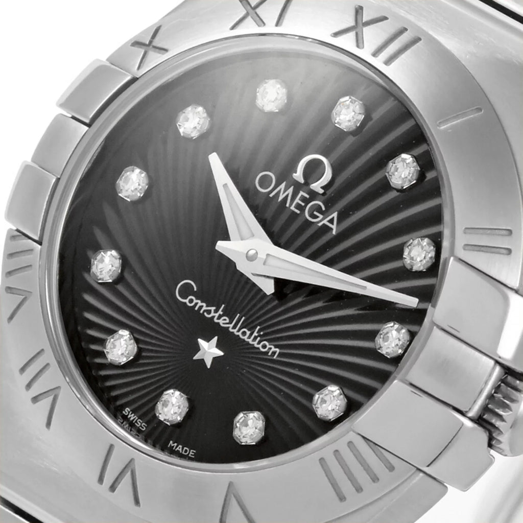 Constellation Diamond SS Dial (Good) Pre-Owned 123.10.24.60.51.001 OMEGA Omega Quartz Women's Black 12P Index Watch
