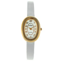 Case Vintage Oval Leather 380-17 Peugeot Watch White