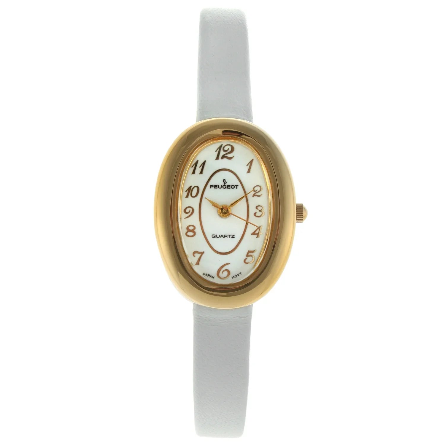 Case Vintage Oval Leather 380-17 Peugeot Watch White