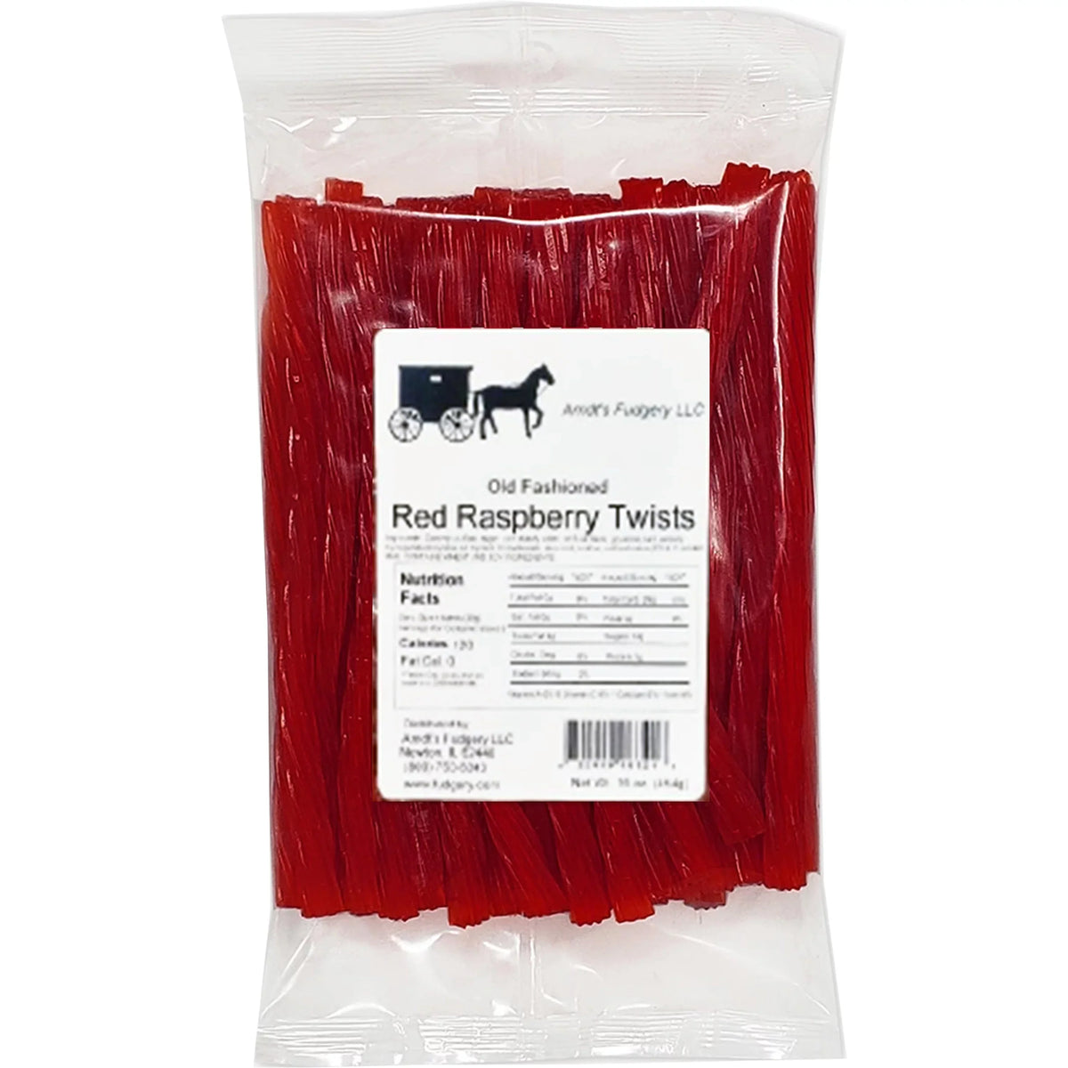 Three Raspberry Licorice Twists Pkgs 16 - - Amish Oz Red