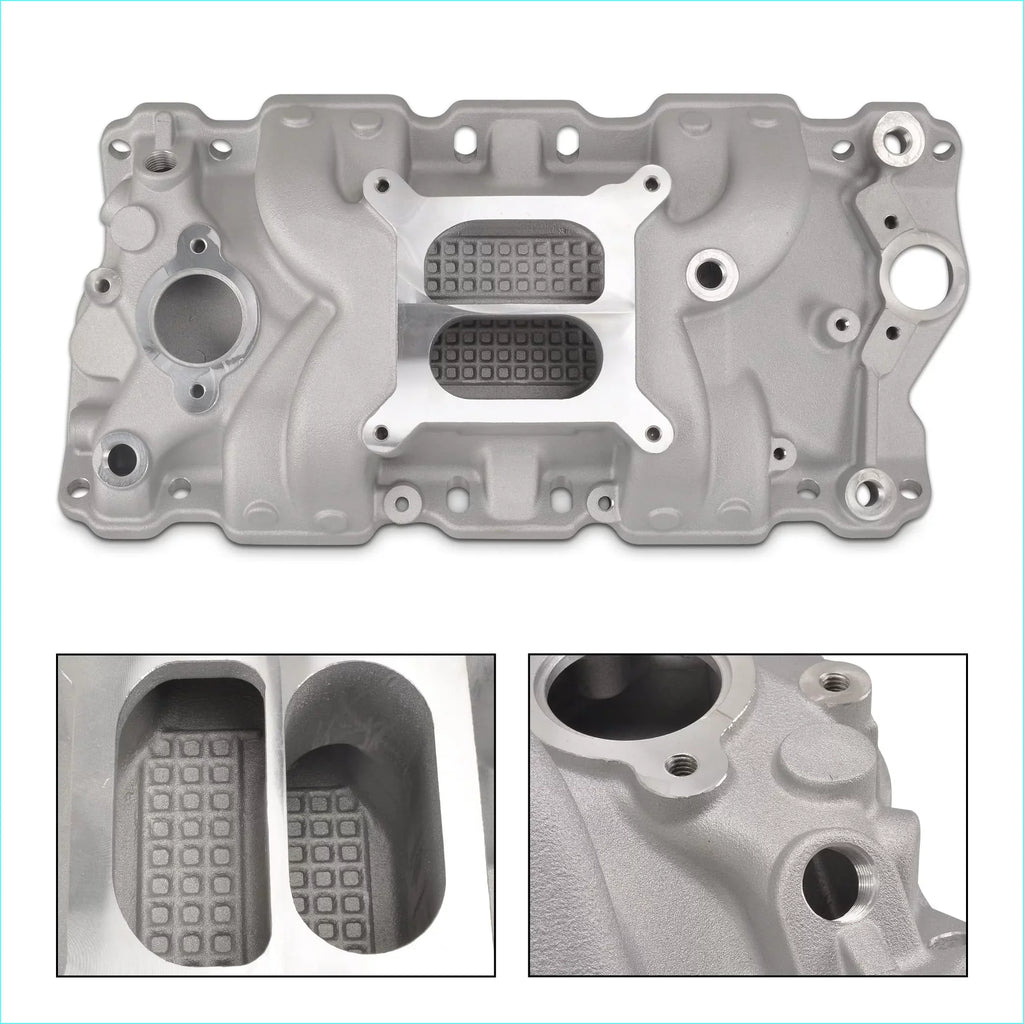 Plane Intake Aluminum Block Chevy 400 Dual Manifold Small 1957-1986 350 305 327 SBC FGJQEFG