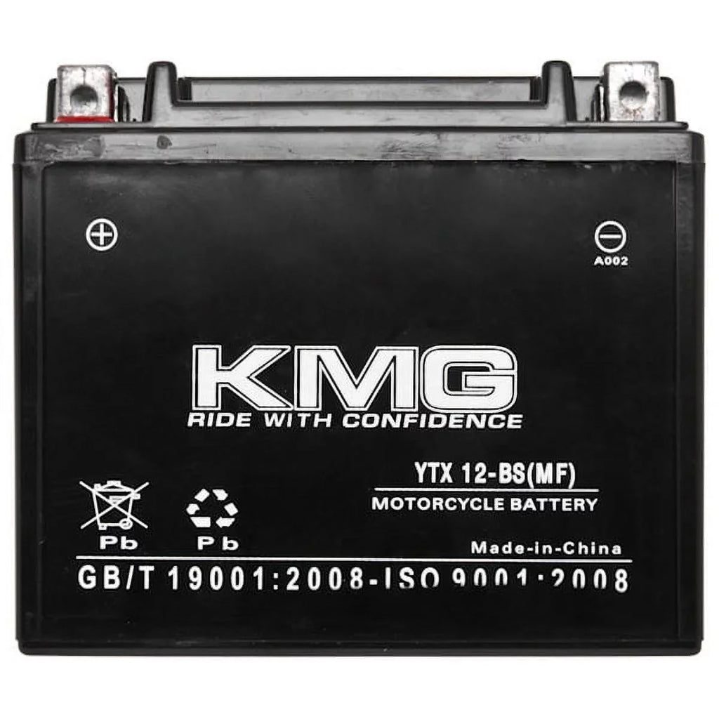 Suzuki High Battery Scooter YTX12-BS OEM with Snowmobile SMF Replacement Sealed Compatible 2001-2004 Battery Powersport PerFormance Free 12V 1000 Motorcycle Maintenance GSX-R1000 ATV KMG