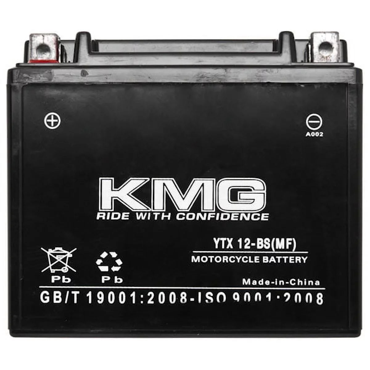 Suzuki High Battery Scooter YTX12-BS OEM with Snowmobile SMF Replacement Sealed Compatible 2001-2004 Battery Powersport PerFormance Free 12V 1000 Motorcycle Maintenance GSX-R1000 ATV KMG