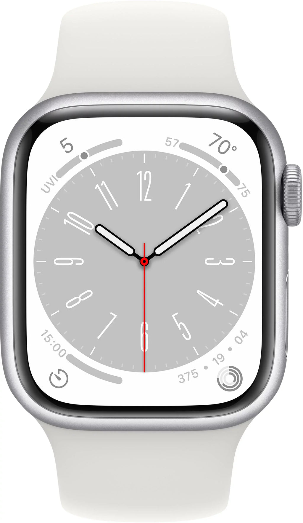 Watch - 8 MP6L3LL/A Silver Aluminum Restored Series Apple 41mm White Gen Band (Refurbished) 8 Sport