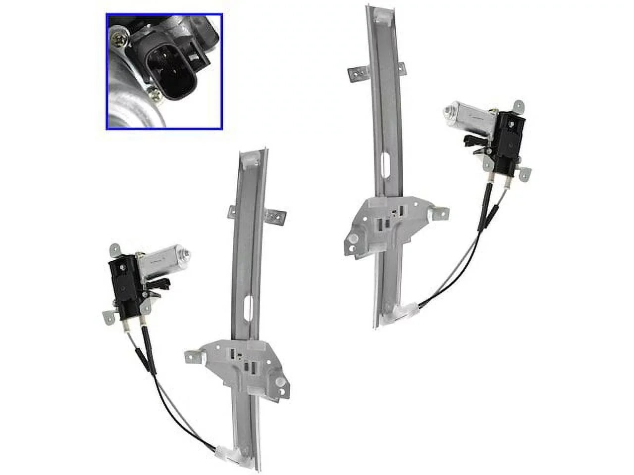 2 2002 Buick Window Kit with Regulator Front - 1999 Century 1998 and 2003 2001 2004 1997 - Piece Motor 2005 Compatible 2000