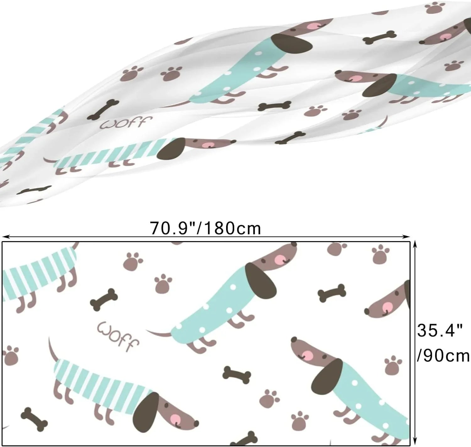 Scarves Lightweight Girls Long And Scarf Dachshunds Hyjoy for Shawl Silk Wrap Women Neck Bones