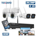 Camera Toguard Security Connector CCTV Drive, System Outdoor Camera WiFi Wireless 1TB Hard with HDMI Dome 2X3MP