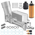 with and 926-959 3.6L for Engine Housing Oil Jeep Gaskets Ram Oil Aluminum Filter Sensors Chrysler Cooler Dodge 2011-2016