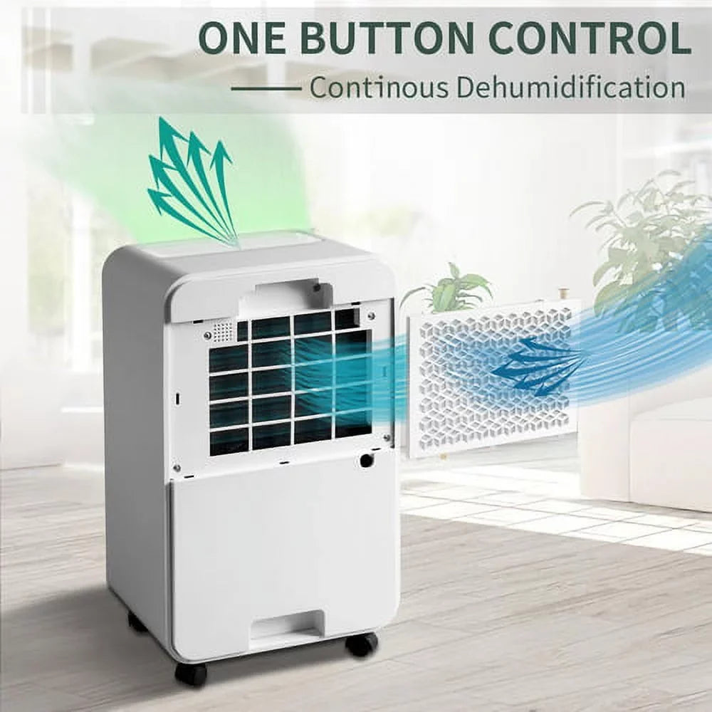 Basements Drain, Large Pint Dehumidifier for 30 Sq. with Churanty or Manual Auto Tank, Water 3,000 Dehumidifier Medium Rooms to and 2L Ft.