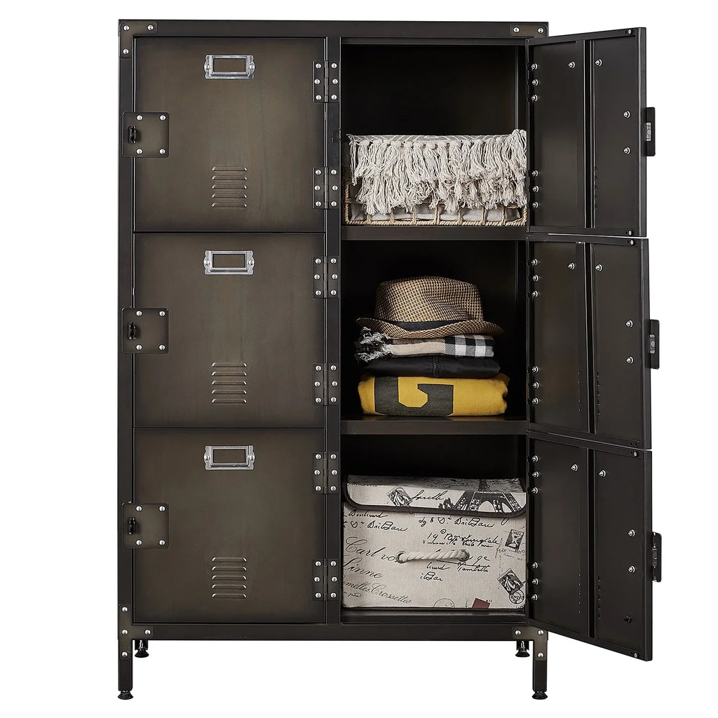 Metal for Steel Metal Bedroom Cabinet Locker Storage Employees STANI Shelf Locker Cabinets 47.3" Locker ,Office with Students Steel Gym School 2 Storage