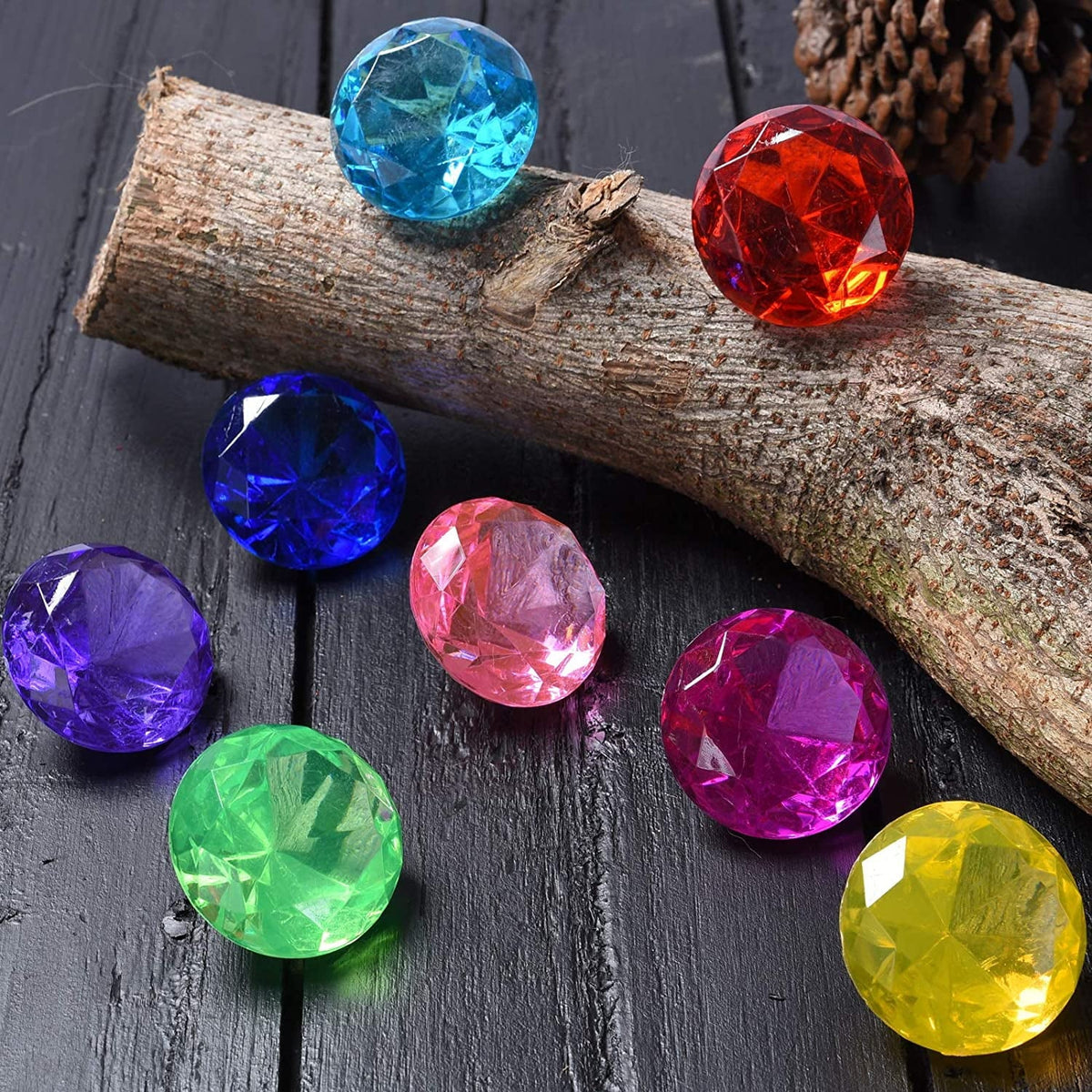 Swimming Sets Toys Diamonds Throw Gem Underwater Pool Pirate (golden) Diving Treasure for Set Use Summer Gift 6 Toy Dive with Treasures Box Colorful Big