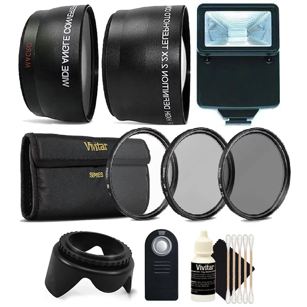 Angle 600D Wide Lens Fisheye 500D + Kit for Telephoto + UV 550D Canon 400D 450D Accessory 58mm ND 760D 750D CPL 650D &