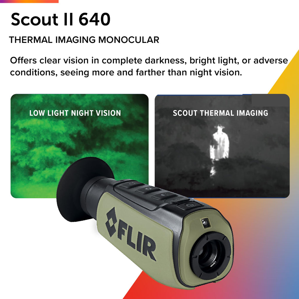 FLIR Scout TKx - Compact Infrared/Thermal Imaging Monocular for Wildlife Viewing, Hunting & Outdoor