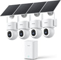 aosu D1 Max, 4-Cam Kit, 4K Solar Security Cameras System Wireless Outdoor