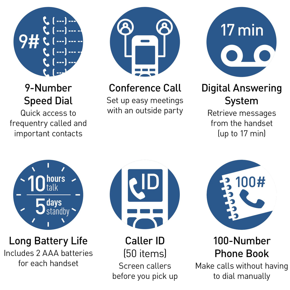 Panasonic Cordless Phone with Answering Machine, Link2Cell Bluetooth Home Phones, Voice Assistant and Advanced Call Blocking, Expandable System with 4 Handsets, Cordless Telephone, KX-TGD864W (White)