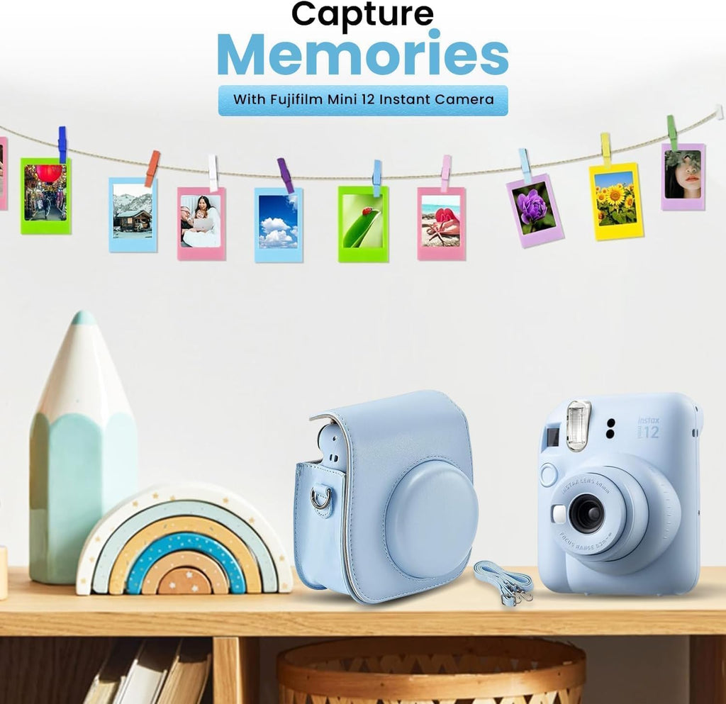 Fujifilm INSTAX MINI 12 Blue Bundle 2025 (2 Single Packs (20 Sheets), Lilac Purple)