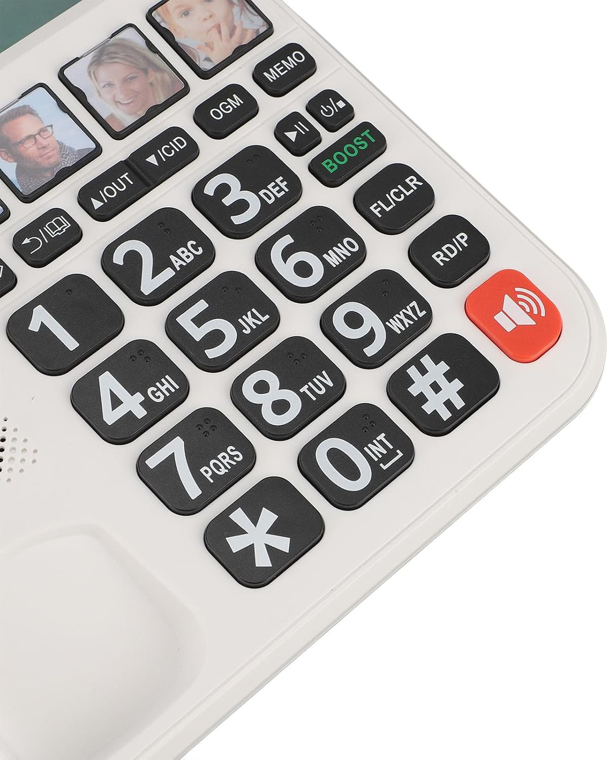 Corded Cordless Phone Combo, Expandable Corded Cordless Phone System with Answering Machine One Touch Call Blocking Big Buttons Phone with 2 Handsets (White)