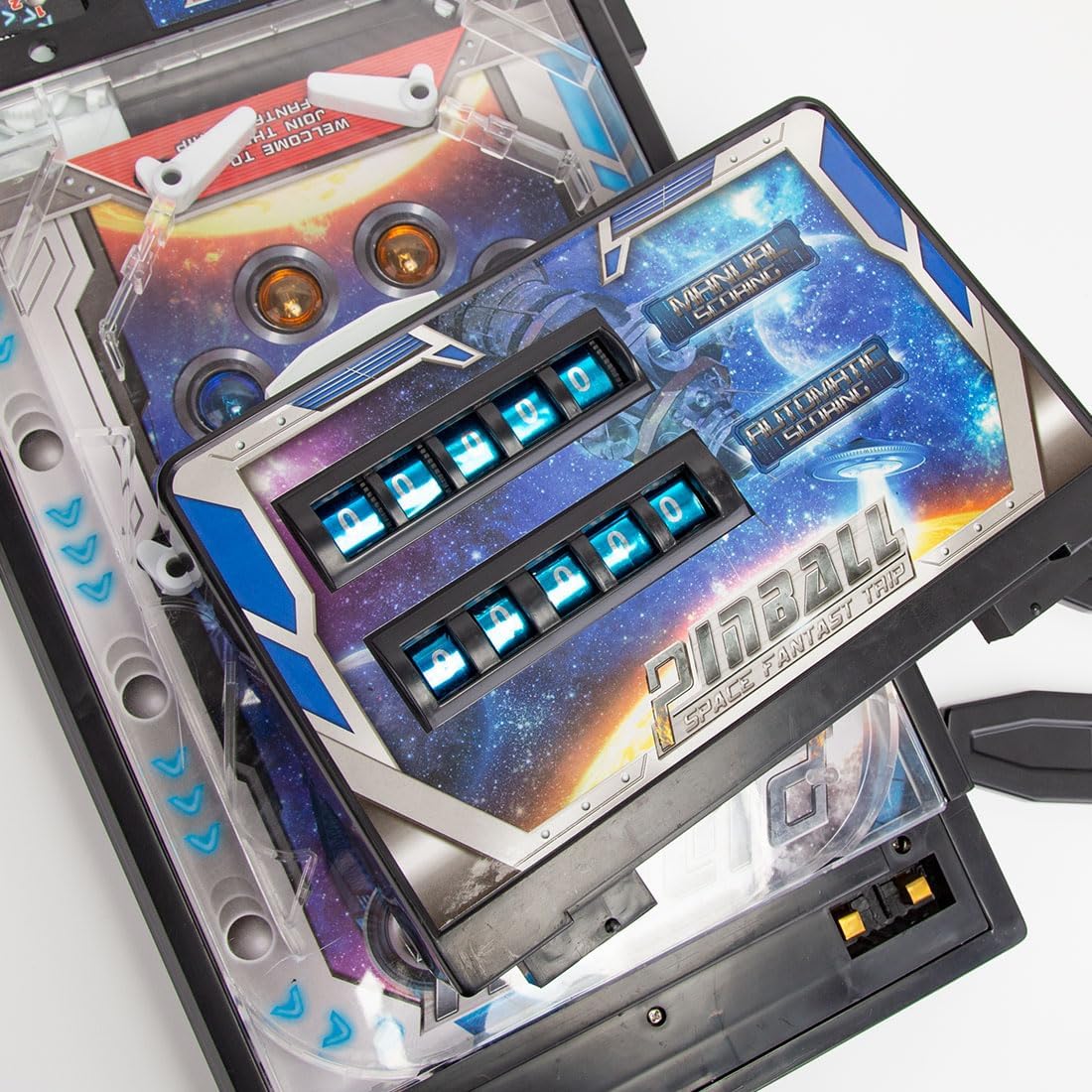 Mini Pinball Game Machine Desktop Ball Shooting Toy (Plug-in Version)