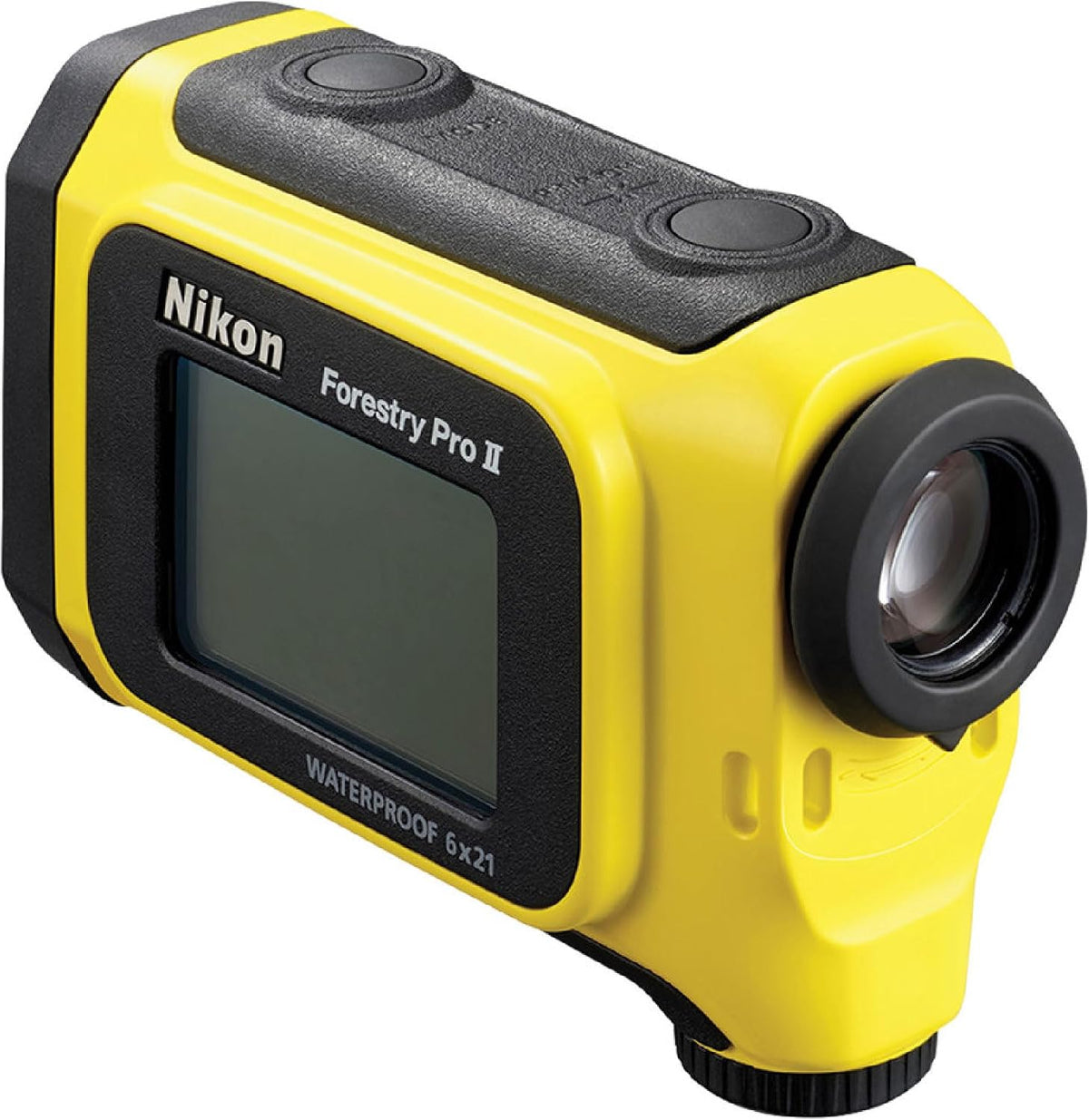 Nikon Forestry Pro II 6x21 Laser Rangefinder with 3-Point Hypsometer, 1750-Yard Range, Dual LCD Display, Inclinometer, Waterproof Construction for Forestry and Industrial Applications