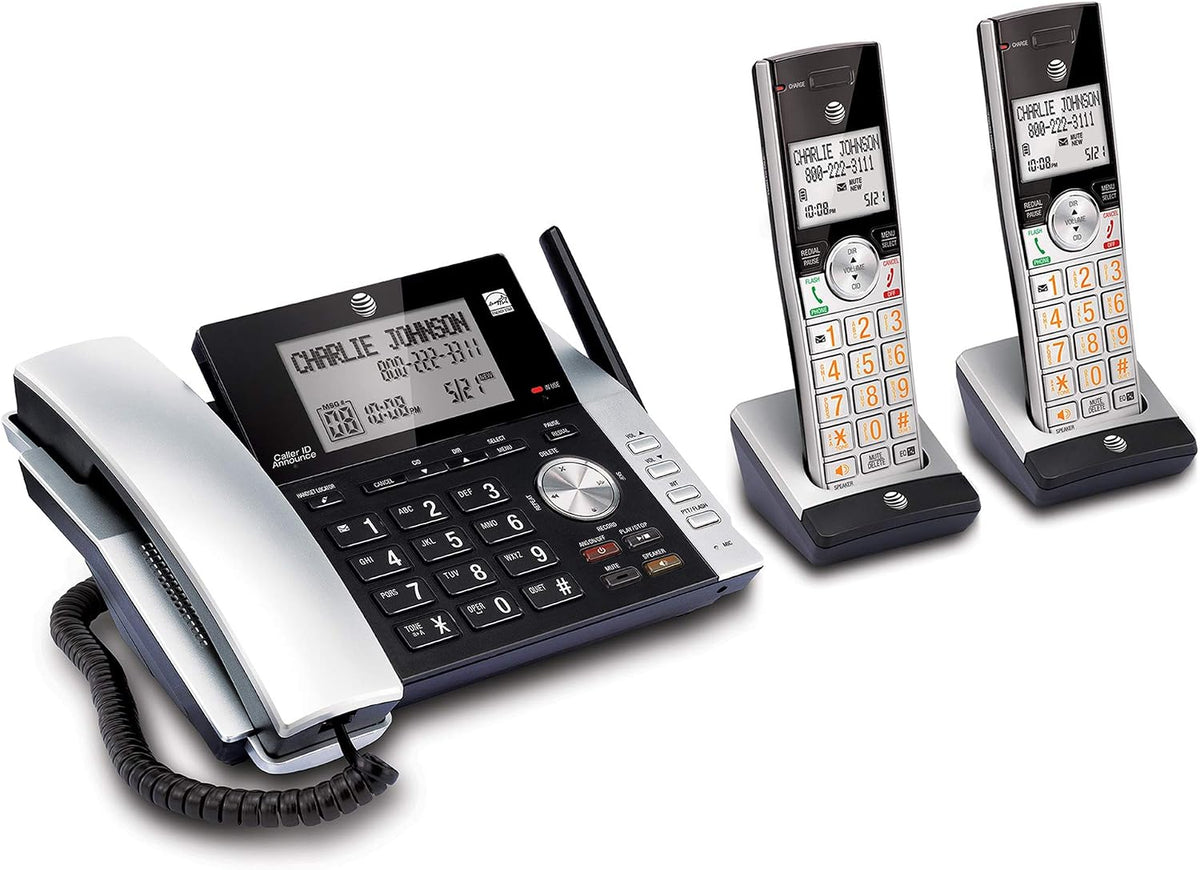 AT&T CL84215 Dect 6.0 Expandable Cordless Phone System W/Digital Answering