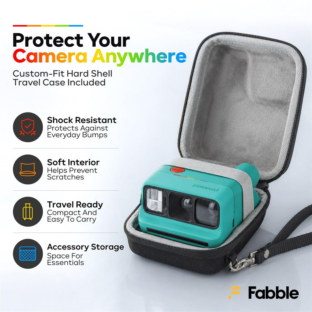 Polaroid Go Generation 3 Instant Film Camera Bundle with Go Color Film 16 Exposures, Protective Hard Case, Wrist Strap, & Accs. for Instant Photography (Purple)