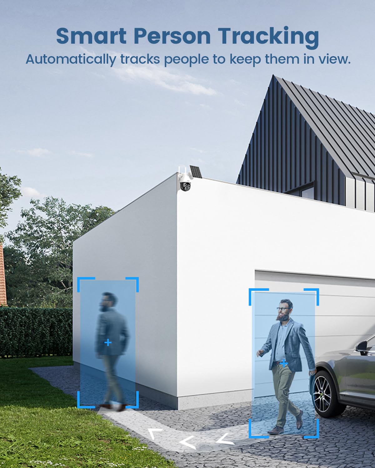 aosu 3K 5MP Solar Security Camera Wireless Outdoor PTZ 360Â° Smart Tracking