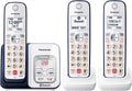 Panasonic 3 Handset Expandable Cordless Phone System with Link2Cell Bluetooth, Voice Assistant, Answering Machine and Call Blocking - KX-TGD863A