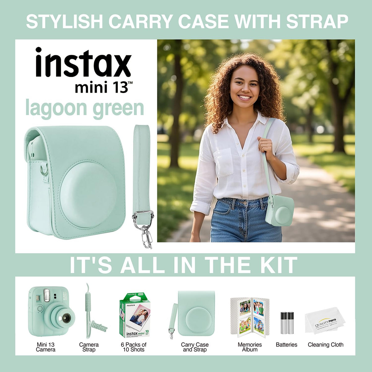 Fujifilm Instax Mini 13 Instant Camera 60 Films and Accessories (Dreamy Purple)