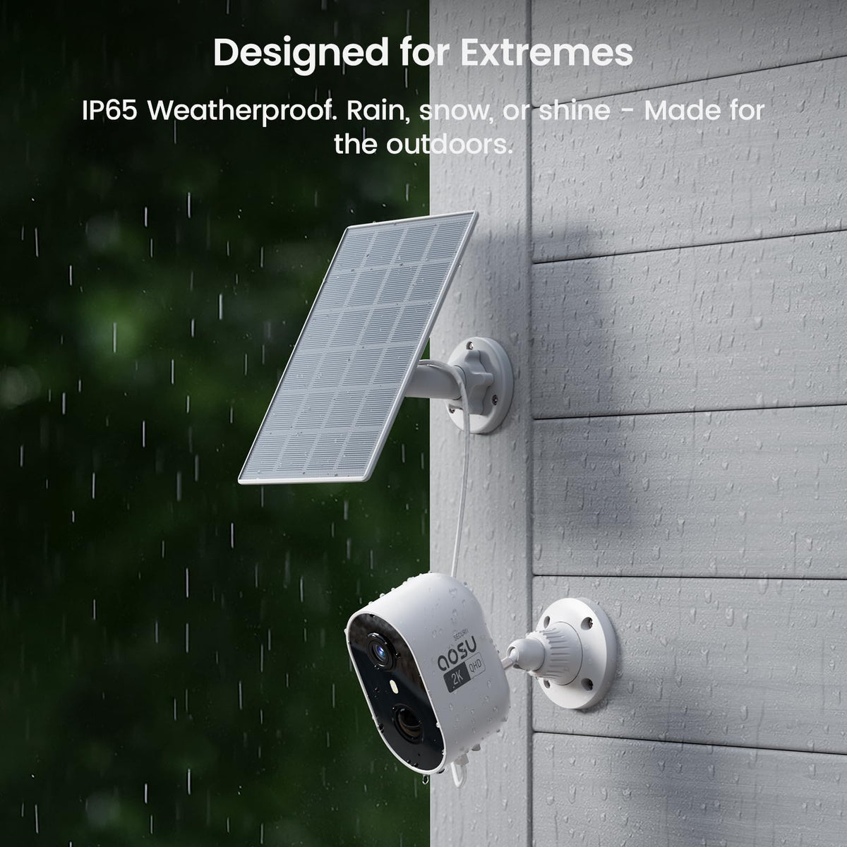 aosu 2K Solar Security Cameras Wireless Outdoor System, 4-Cam-Kit