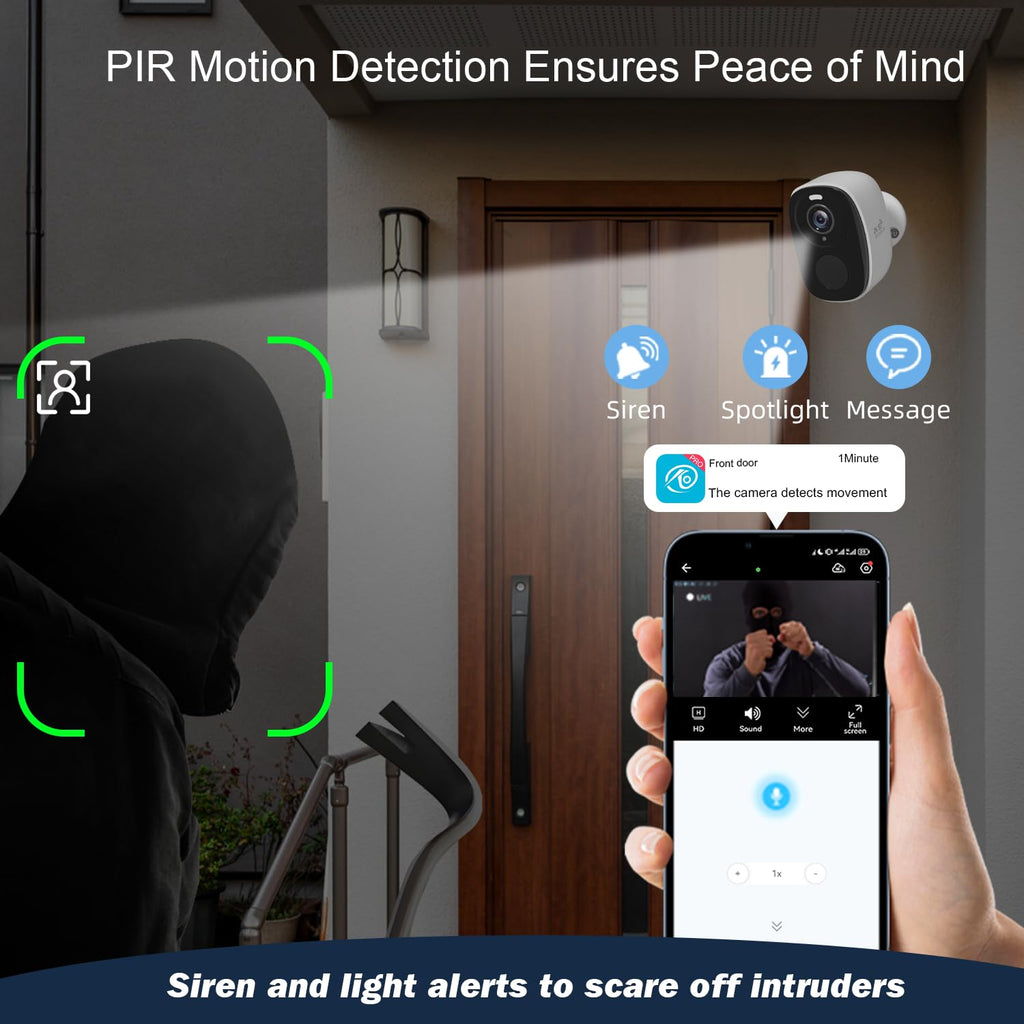 Rraycom 5G/2.4G Security Cameras Wireless Outdoor,4Pack Cameras System
