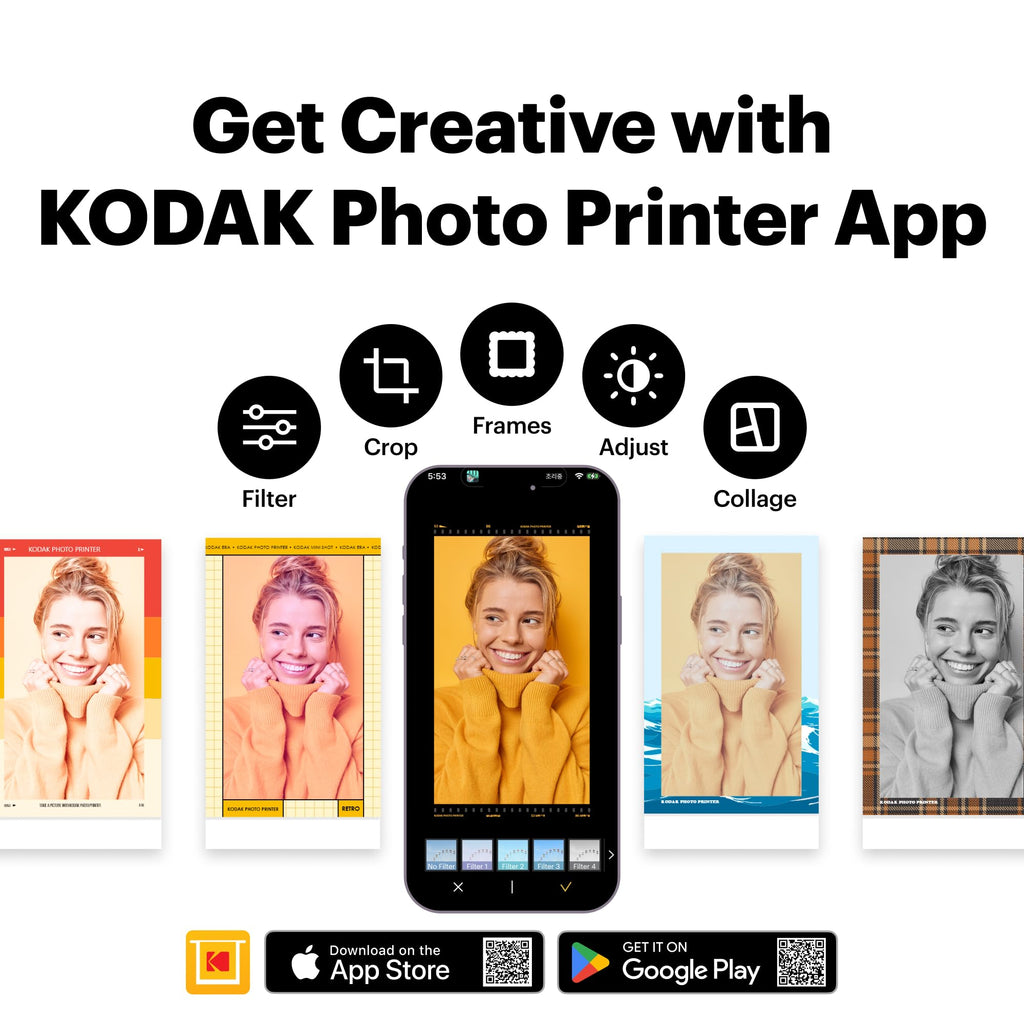 KODAK Mini Shot 2 Retro 2x3 Instant Camera, Photo Printer, 38 Sheet, White