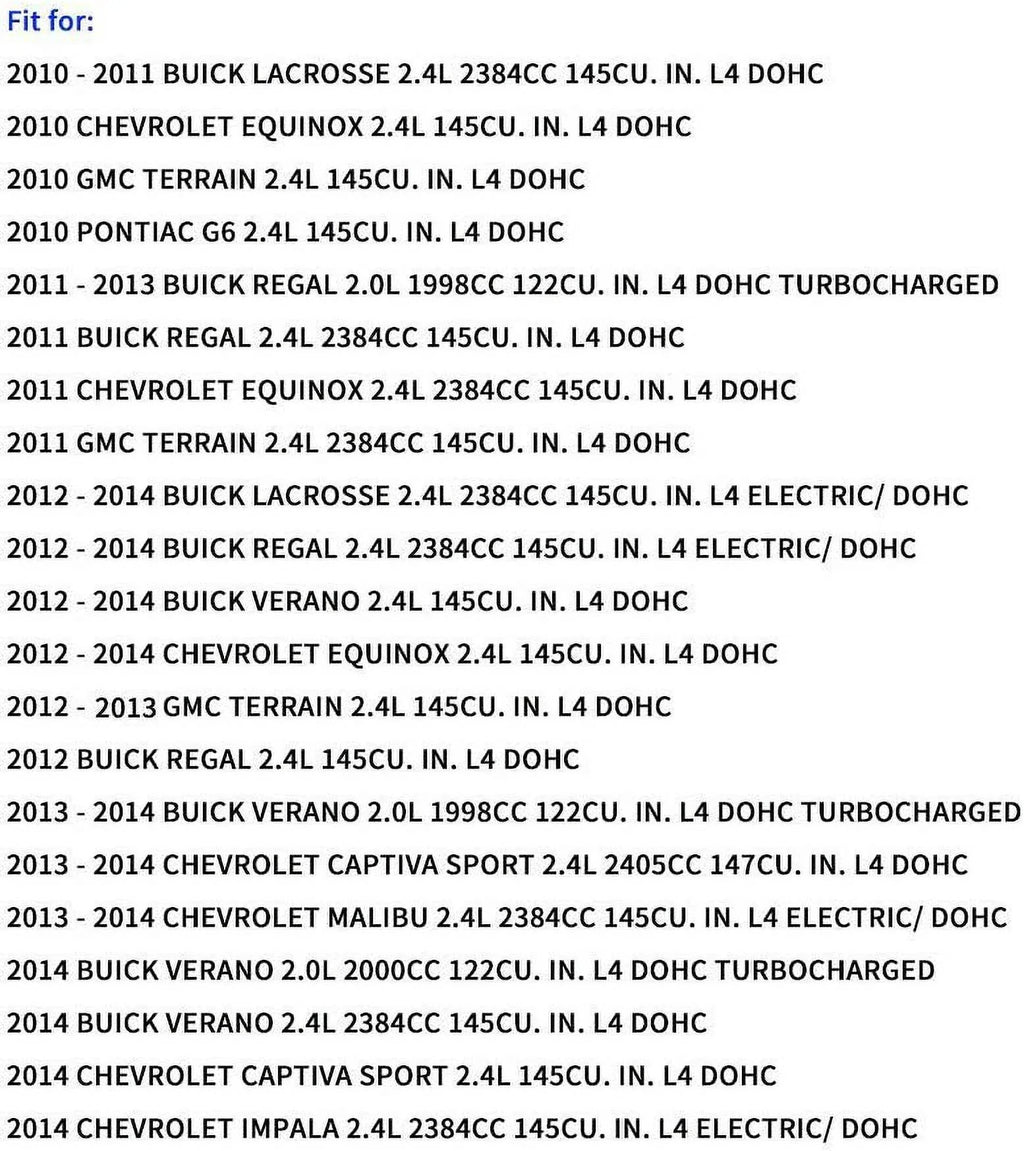 2.4L 2.0L [2 For 12655421 + Solenoids Pcs] 2.2L Buick Malibu Camshaft Intake 12655420 Exhaust Pontiac HHR Actuator Chevy Position GM