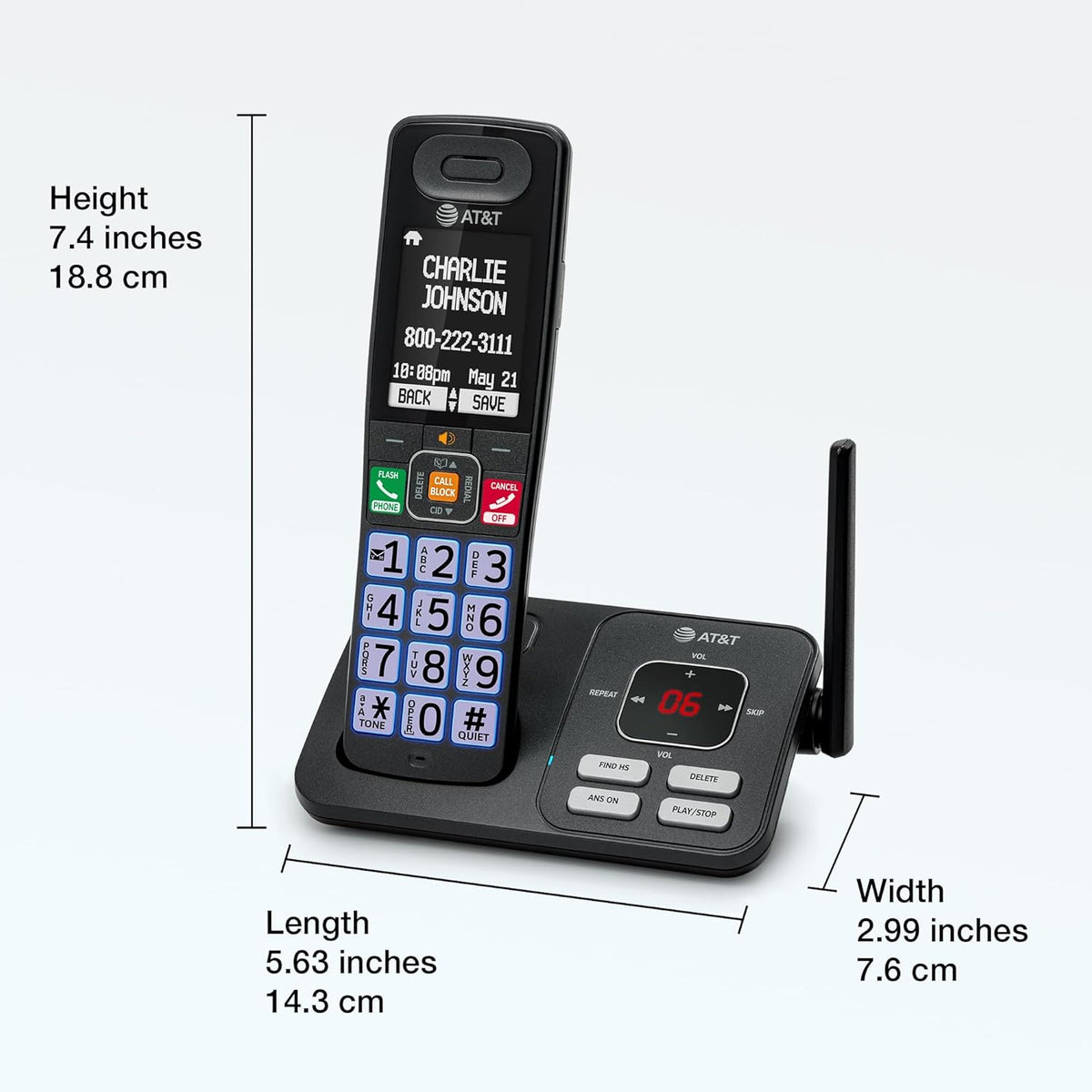 AT&T 3 Handsets Cordless Phone with Answering System â BL108-3