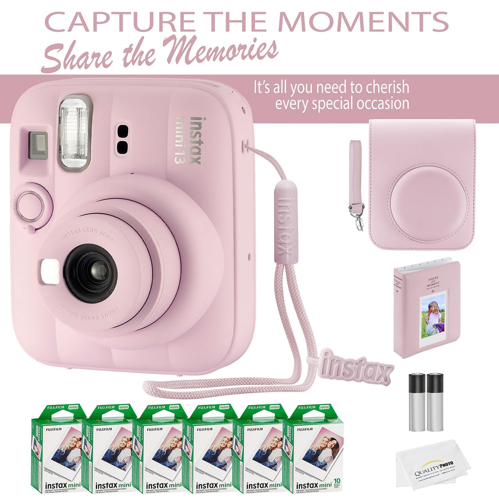 Fujifilm Instax Mini 13 Instant Camera 60 Films and Accessories (Dreamy Purple)