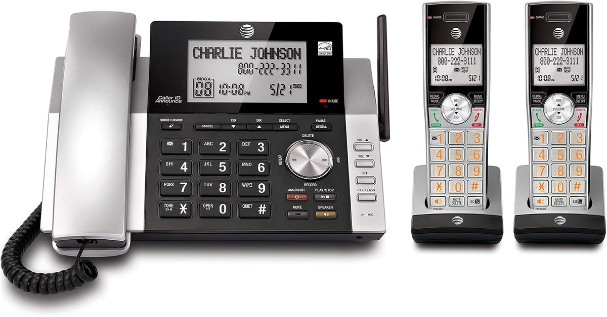 AT&T CL84215 Dect 6.0 Expandable Cordless Phone System W/Digital Answering