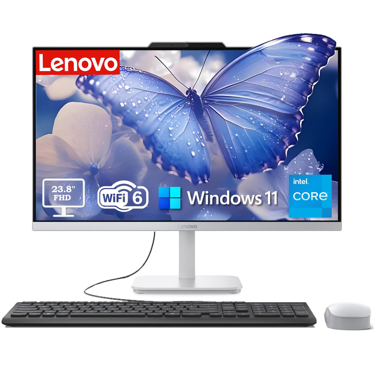 Lenovo IdeaCentre 24 FHD AIO Desktop Computer, 8GB RAM, 512GB PCIe SSD