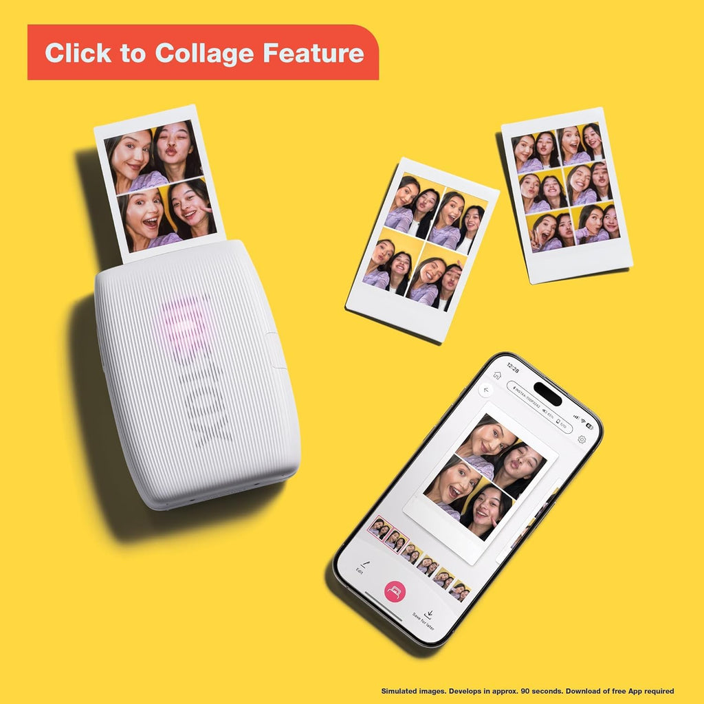 Fujifilm Instax Mini Link 3 Smartphone Printer Rose Pink + Fuji Film Value Pack (20 Sheets)+ Shutter Accessories Bundle, Incl. Protective Case, 20 Sticker Frames, USB Type C Cable
