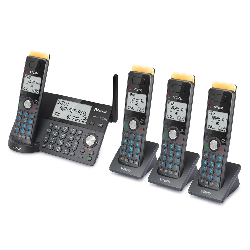VTech IS8128-51 Super Long Range 5-Handset DECT 6.0 Cordless Phone for Home with Answering Machine, 2300 ft Range, Call Blocking, Bluetooth Connect to Cell, Intercom