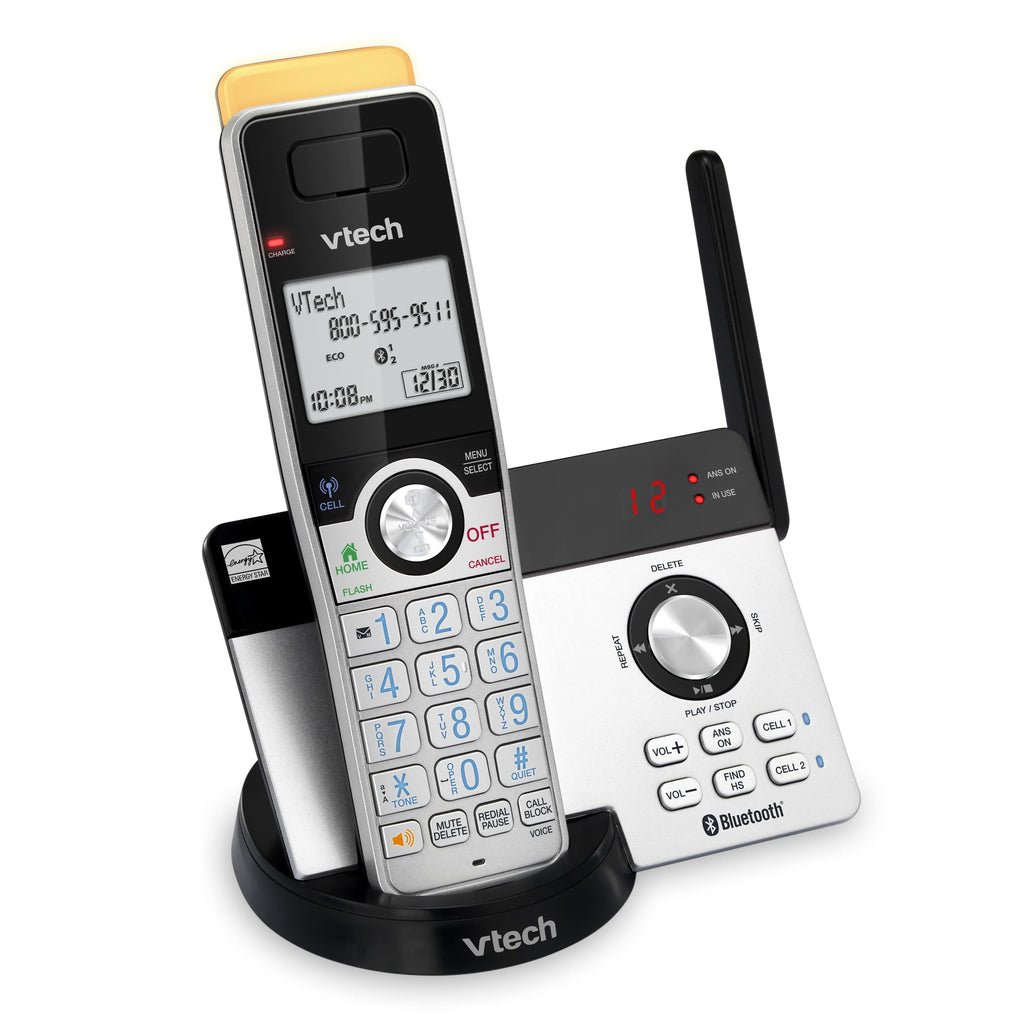 VTech IS8128-51 Super Long Range 5-Handset DECT 6.0 Cordless Phone for Home with Answering Machine, 2300 ft Range, Call Blocking, Bluetooth Connect to Cell, Intercom