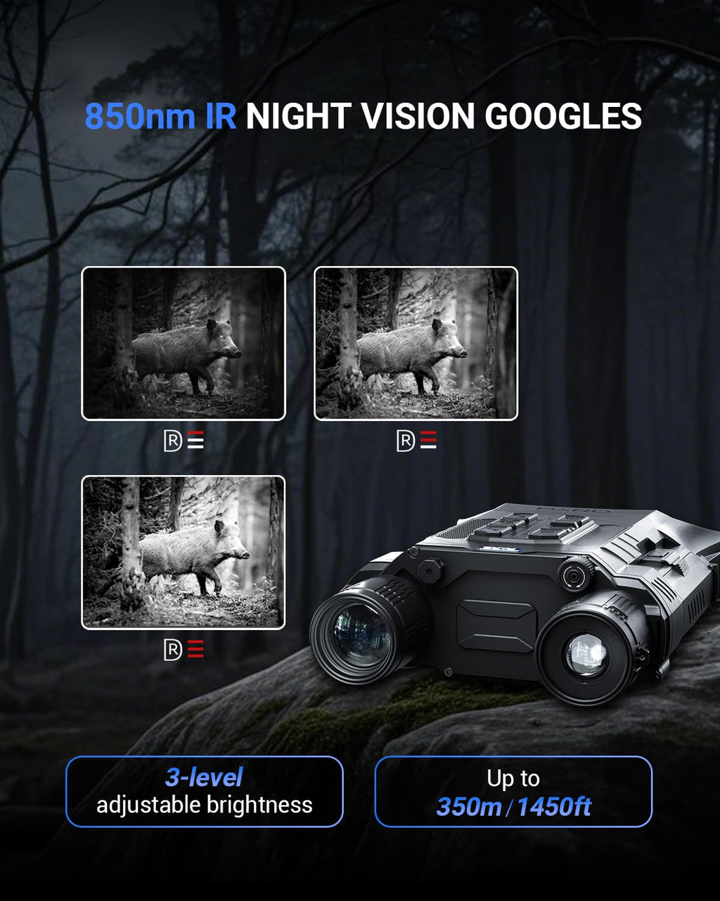 Merlin Night Vision Binoculars,9.2X Zoom Digital Night Vision Goggles