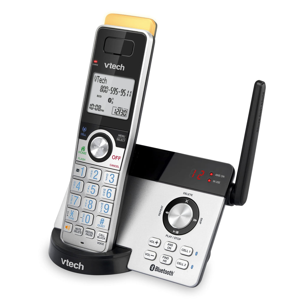 VTech IS8128-51 Super Long Range 5-Handset DECT 6.0 Cordless Phone for Home with Answering Machine, 2300 ft Range, Call Blocking, Bluetooth Connect to Cell, Intercom