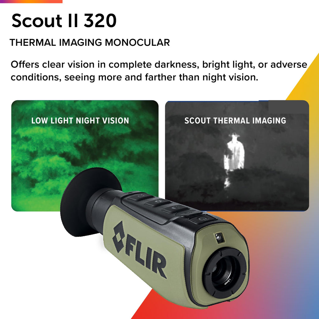 FLIR Scout TKx - Compact Infrared/Thermal Imaging Monocular for Wildlife Viewing, Hunting & Outdoor