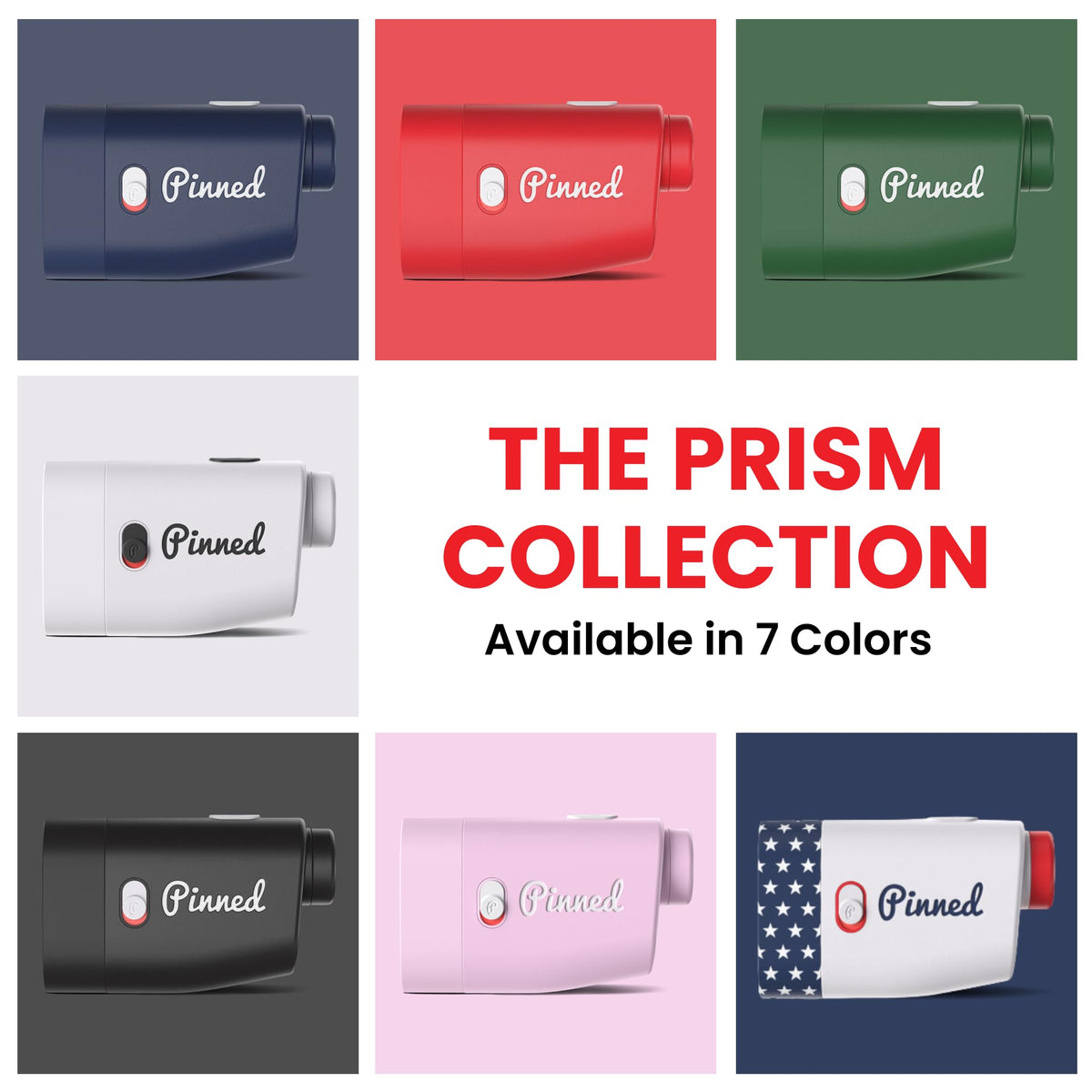 Pinned Prism Slope Golf Rangefinder - Golf Distance Rangefinder with Slope - USB Rechargeable, Pinned Locked Vibration Laser Range Finder - Range Finder Accessories & Gift for Men and Women