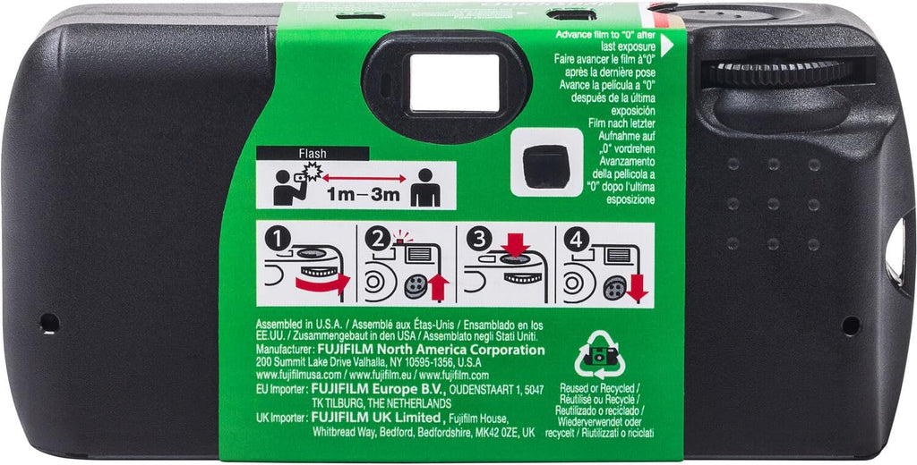 FUJIFILM QuickSnap Flash 400 One-Time-Use Disposable Camera (4 Pack)