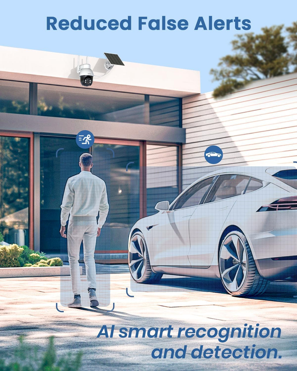 aosu 3K 5MP Solar Security Camera Wireless Outdoor PTZ 360Â° Smart Tracking
